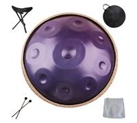 Professal 22" Handpan for Adults, 9 Notes (432Hz) Steel Drum with Case, Stic & Stand - Purple, Ideal for Musicians & Relaxat, 440Hz Tuning Opt Available