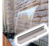 Professal 316 inless Steel Waterfall Spillway - Sheer Descent with Connector, No Pump Needed, Available in 12", 24", 36", 48" for Po & Water Features, 73" Long