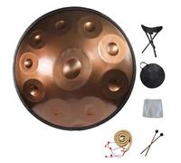 Professal Handpan 10 Notes Steel Drum with Bag, Rope Det & Mallets for Mtat, Yoga, Percuss Instrument, 432Hz/440Hz (d) - Perfect for Relaxat & Mindfulness