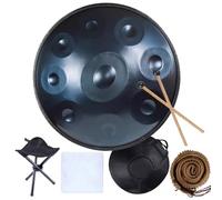 Professal Handpan 432Hz 440Hz D Minor 22" Steel Drum, 9 Notes Tongue Drum for Mtat & Relaxat, Blue Color, Ideal for Stress Relief & Sound Therapy