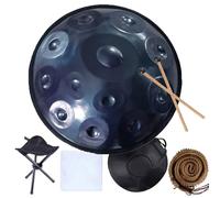Professal Handpan 432Hz & 440Hz in D Minor - 22-inch Steel Drum, 12 Notes Tongue Drum for Mtat & Relaxat, Blue Color - Perfect for Musicians & Wellness