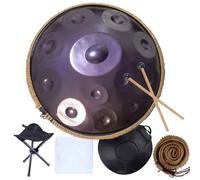 Professal Handpan 432Hz 440Hz in D Minor, 22-Inch Steel Tongue Drum with 12 Notes for Mtat and Relaxat, Perfect for Musicians and Sound Therapy (Purple)
