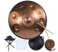 Professal Handpan 432Hz 440Hz Remeanor 22" Steel Tongue Drum, 9 Notes for Mtat & Relaxat, Ideal for Music Therapy - d h