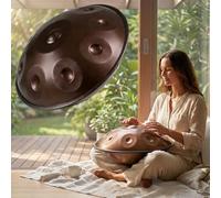 Professal Handpan Drum in D Minor 12 Notes 432Hz/440Hz Tuning Steel Percuss Instrument for Mtat Yoga Music Therapy - Purple h