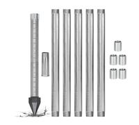 Professal Water Well Drilling Kit, 1-1/4" x 36" Drive Points for Shallow Wells, Includes Recessed Points for Easy Inllat, Perfect for Home Projects (4M)