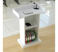 Professal Wooden Church Podium with&Pulpit with r for Classroom Concert Church Use (Color: WhiteA)&