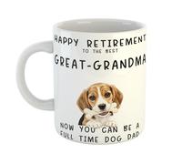 Profession Title Mug Happy Retirement to The Best Great-Grandma Now You Can Be A Full Time Dog Dad, Smooth Finish