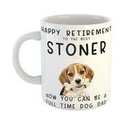 Profession Title Mug Happy Retirement to The Best Stoner Now You Can Be A Full Time Dog Dad, Smooth Finish