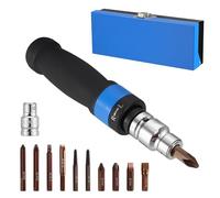 Professional 1/2" Hand Impact Wrench,12 PCS Impact Screwdriver Set,S2 Alloy Steel Bits,PH/SL/Tap Bits Included - Ideal for Auto Repair, Machinery & DIY