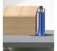 Professional 1/2" Shank 1/4" Cutting Dia Flush Trim Router Bit, 71mm OAL Straight Cutter for Woodworking, Stepped Chamfer Design