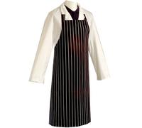 Professional 100% Cotton Woven Stripe Butchers Kitchen Cooks Apron Navy Blue