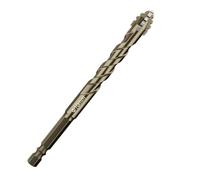 Professional 10mm Diamond Grit Drill Bit - 4-Cutter Serrated Design for Dry & Wet Drilling on 14 Materials, Masonry Concrete Tile Glass