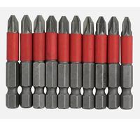 Professional 10pcs Pozi No.2 Bits - 75mm Hardened Carbon Steel - Precision Screwdriver Bit Set