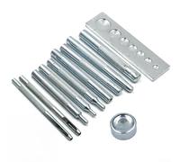 Professional 11pcs Hole Punch Tool Kit for Leather Work with Various Sizes and a Practical Die Base for Snap Fasteners