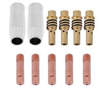 Professional 11pcs MIG Welder Consumables Accessory Kit for 15AK Torch, Nozzles, Tips, Tip Holder