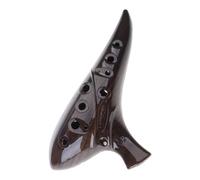 Professional 12 Hole Ceramic Ocarina Wide Octave Ranges Easy to Learn Wind Instrument for School Bands and Performers Ceramic Ocarina for Beginners