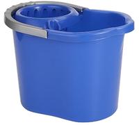 Professional 12L Mop Bucket with Wringer (Blue) Colour Coded With Easy Carry Handle for Domestic and Commercial Cleaning Hospital Contract Cleaning Bucket Industrial