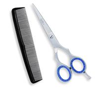Professional 15cm Stainless Steel Hairdressing Scissors & Comb, Sharp Hair Cutting Scissors for Barbers, Hairdressers & Stylists for Beard & Haircutting