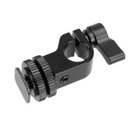 Professional 15mm Single Hole Pipe Clamp Camera Accessory With Hot Shoe Extension Bracket For Photography Black