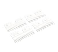 Professional 18 Teeth Hair Clipper Replacement Blades, Zirconia Ceramic Moving Blade for Oster A5 Fast Feed Clippers Perfect for Both Pet Grooming/Human Hair (White, 4)