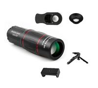 Professional 18x telephoto zoom lens fits clear shots of phones from far away with high output lenses