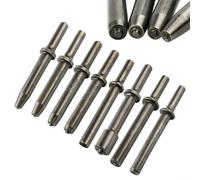 Professional 1PC Pneumatic Rivet Tool with 8PCS Chisels for Riveting of for Semi Hollow and Solid Rivets (8mm semi-Hollow Head)