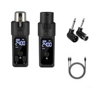 Professional 2.4GHz Wireless Microphone System XLR Transmitter Receiver Set with Band Coil Condenser for Live Performance Recording(1 for Dynamic)