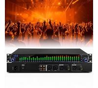 Professional 2-Channel Graphic Equalizer with 31-Band Stereo, 10 Preset Effects, and Independent Low/Mid/Treble Adjustment for Enhanced Sound Quality and Noise Cancellation in Studio Applications