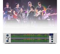 Professional 2-Channel Graphic Equalizer with Intelligent Automatic Noise Reduction, High, Medium, Bass Adjustment, 10 Preset Results for Stage and Home Audio Enhancement