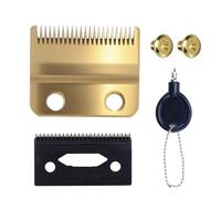 Professional 2-Hole Stagger Tooth Replacement Blade Set Gold, Compatible with Wahl 5 Star Cordless Magic Clip Hair Clipper
