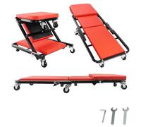 Professional 2-in-1 Folding Car Creeper, Folding Car Creeper & Seat, 36" Automotive Creeper, Garage Mechanic Seat & Roller Trolley with 360° Wheels, Foldable Mechanics Seat for Under Vehicle Repair