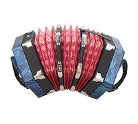 Professional 20 Buttons Accordion Concertina Musical Instrument Accessory (Blue)