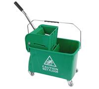 Professional 20 Litre Kentucky Mop System With Wheels and Double Bucket (Green)