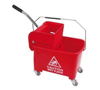 Professional 20 Litre Kentucky Mop System With Wheels and Double Bucket (Red)
