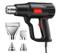 Professional 2000W Heat Gun, AIUNAOM Fast Heating 50℃- 650℃ Hot Air Gun Dual Temp Settings for Paint Removing Heat Shrink Wrapping (Black)