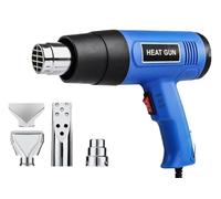 Professional 2000W Hot Air Gun, Variable Temperature Control 60°C - 600°C with 2 Air Flow Settings, Paint Remover Tool Kit Including 4 Nozzles