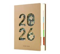 Professional 2026 Academic Planner Year Round Daily Planner with 400 Pages Date for Men Women Students Daily Planning Leather Notebook