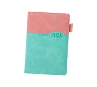 Professional 2026 Day Planner 400 Pages Dated PU Leather Academic Planner with Colored Monthly Tabs for Daily Scheduling Student Notebook