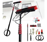 Professional 20FT Water Fed Window Cleaning Pole Telescopic Telescopic Cleaner for Solar Panels High Reach with 35cm Brush Head Ideal for Home & Commercial Use