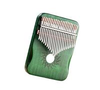 Professional 21 Or 17 Key Kalimba Portable Made Of Maple Wood For Playing And Practicing(Green 21 key)