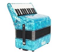 Professional 22 Keys 8 Bass Piano Accordion, Music Accordion Instrument, For Kids, Solo And Ensemble, Musical Instrument For Home And Classroom (Color : Blue)