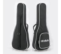 Professional 23-Inch Tenor Ukulele Gig Bag, Waterproof Padded Case with Adjustable Shoulder Straps & Accessory Pocket, Durable Nylon Material for Musicians, Students, Travel - Black