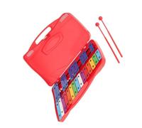 Professional 25 Note Perfectly Tuned Glockenspiel For Beginners Percussion Instrument Professional Glockenspiel Set (Color : Red)