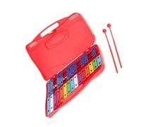 Professional 25 Note Perfectly Tuned Glockenspiel Xylophone Percussion With Box Glockenspiel Percussion Instrument (Color : Red)