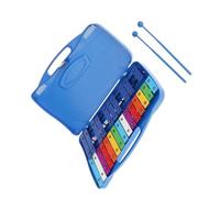 Professional 25 Note Perfectly Tuned Glockenspiel Xylophone Percussion With Box Professional Glockenspiel Set (Color : Blue)