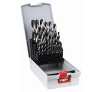Professional 25-Piece PointTeQ HSS Twist Drill Bit Set for Metal ProBox Drill...