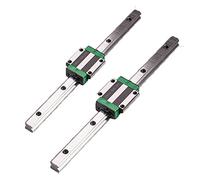 Professional 2PCS HGR20 HGR15 Square Linear Guide Rail + 4PCS Slide Bearing Block HGH15CA HGW15CA HGH20CA HGW20CA(Hgw15ca,1500mm)