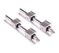 Professional 2pcs/Set Linear Rail SBR10 300/500/600/1000mm Block Supported Slide Shaft Rod Guidewith 4Pcs SBR10UU Bearing Blocks for CNC(600mm)