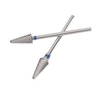 Professional 2pcs Tapered Conical Nail Drill Bits, Tungsten Manicure Pedicure Tools, Electric Drill File for Cuticle Removal 151 154