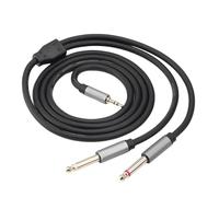 Professional 3.5mm Stereo to Two 6.35mm Music Cable for Studio and Live 1/8 Male to 1/4 Adapters Cable Sound